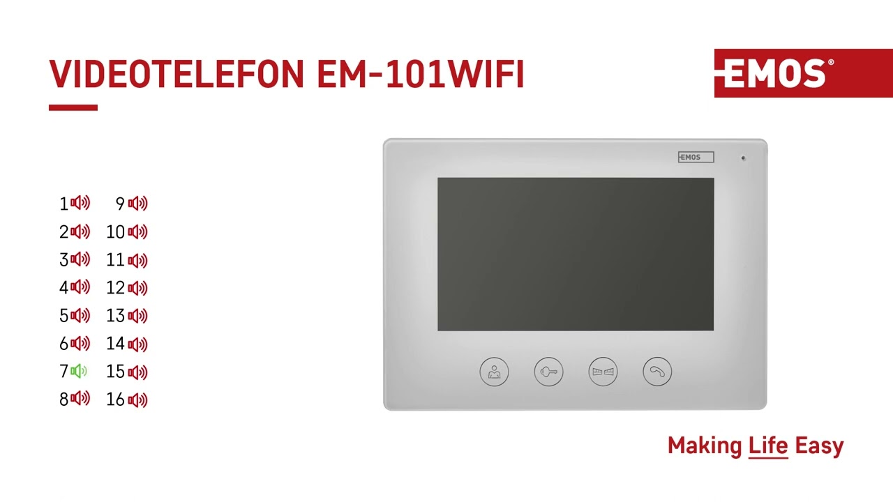 Videotelefon EM-101 WIFI | EMOS