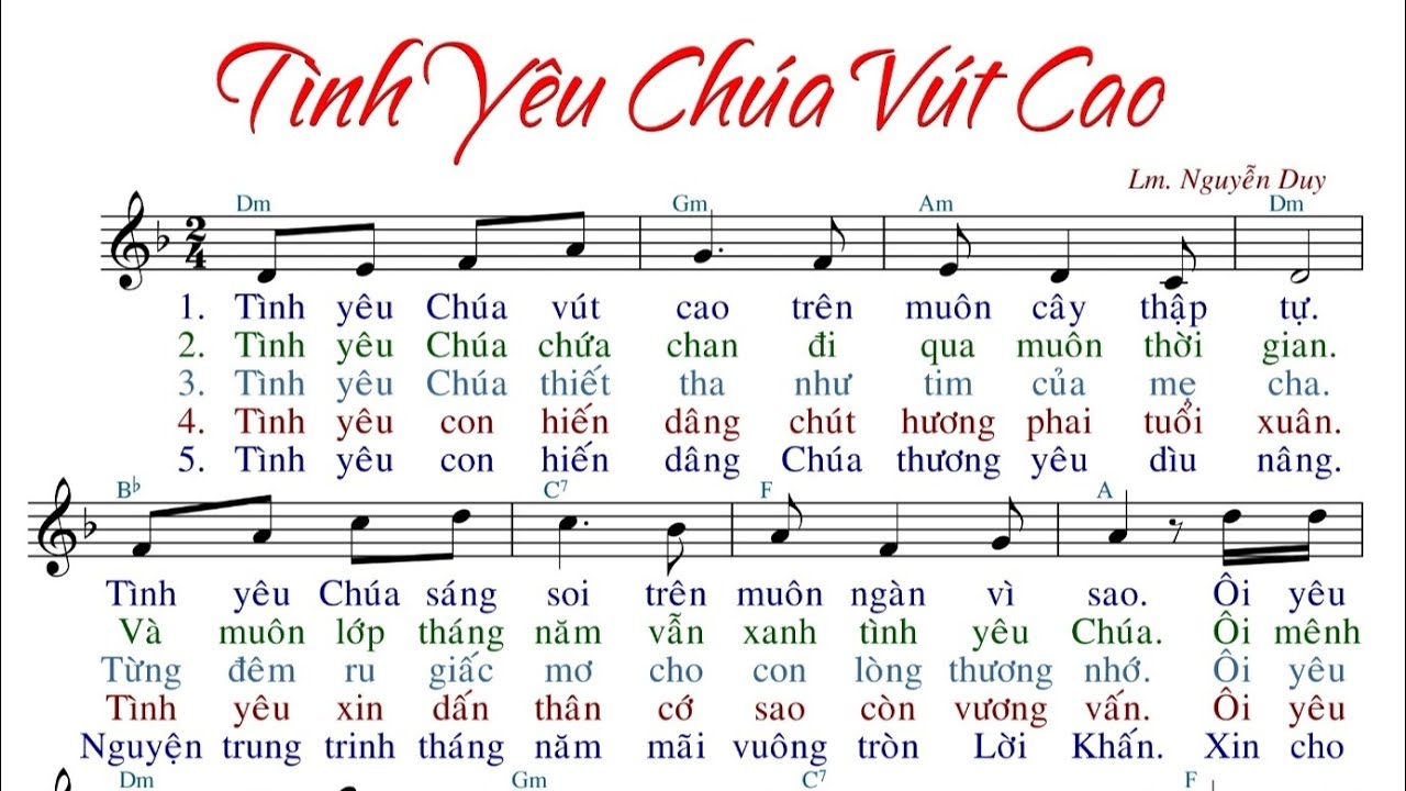 TÌNH YÊU CHÚA VÚT CAO - LM NGUYỄN DUY  - Trình bày Khánh Ngọc - ( HL - MC ) 
