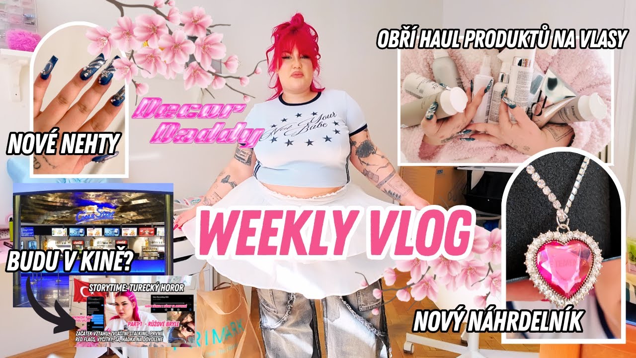 WEEKLY VLOG - spousta novinek! nov&eacute; nehty, nov&yacute; n&aacute;hrdeln&iacute;k & bude Tureck&yacute; Horor v kině? | SugarDenny