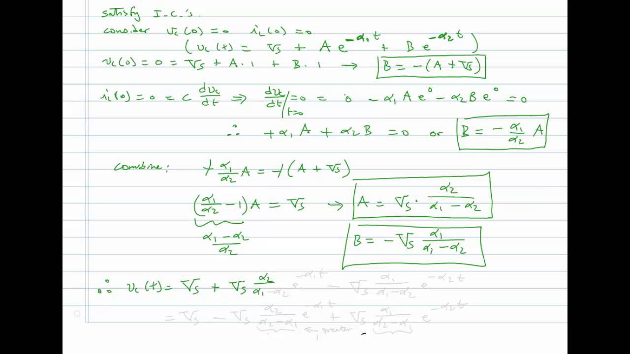 The Series RLC Overdamped response (TR-2.6)