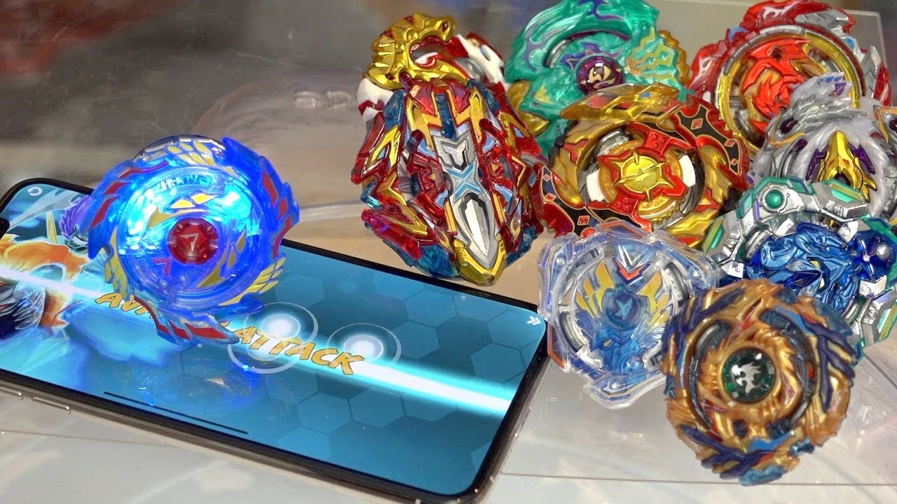 Digital REMOTE CONTROLLED Beyblade VS REAL Beyblades! - Beyblade Burst