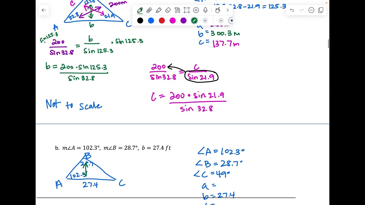 8.1  Law of Sines Example 2