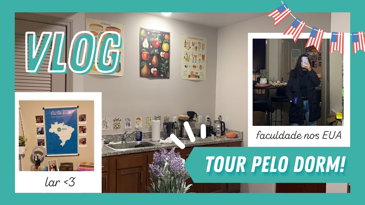 TOUR PELO MEU DORMITÓRIO EM UMA FACULDADE AMERICANA