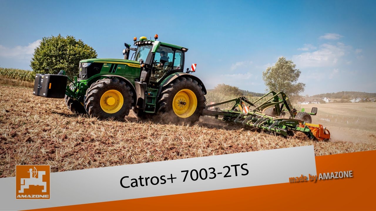 Kompaktscheibenegge Catros+ 7003-2TS |  John Deere 6R250 | AMAZONE