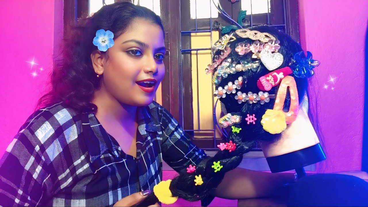 ASMR | Relaxing Hair clipping On My Doll Head | Hairplay,Combing,Sprey sound, 😍✨