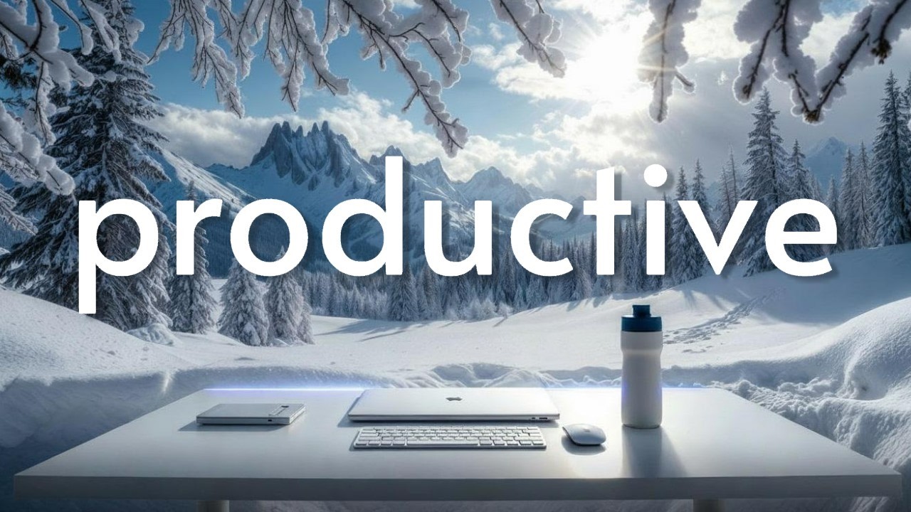 Productive Snow View – 1 hour Ultra-Minimal Ambient for Deep Focus & Flow