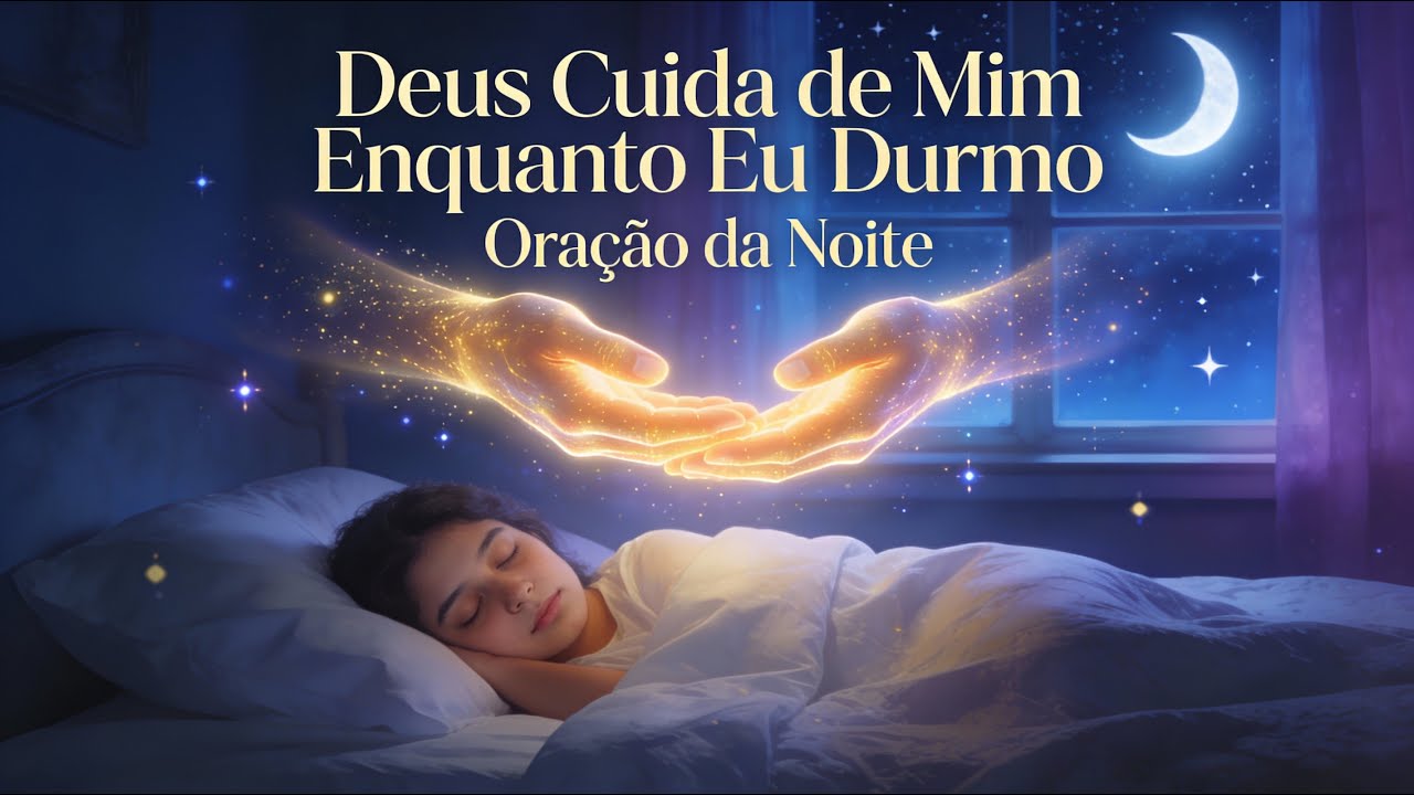 {voz feminina} Deus Cuida de Mim Enquanto Eu Durmo 🌙 | Oração da Noite | Música Gospel para Dormir