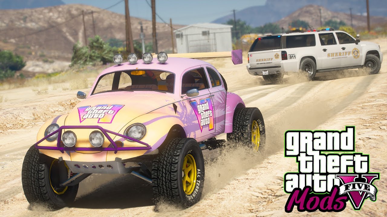 FUGA DA POLICIA COM FUSCA OFFROAD DO GTA 6 - GTA 5 MODS