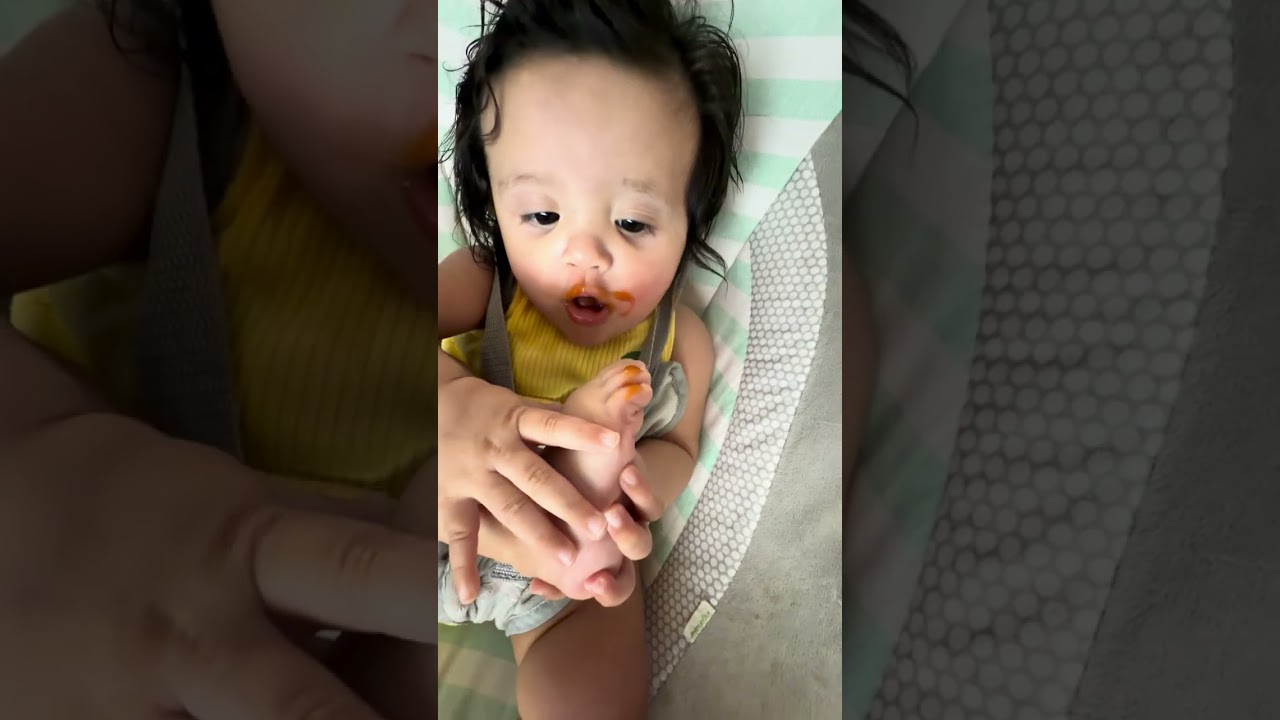 First Time Eating Pumpkin 🎃 #yummy #baby #babyfood #gerberbaby #gerber 