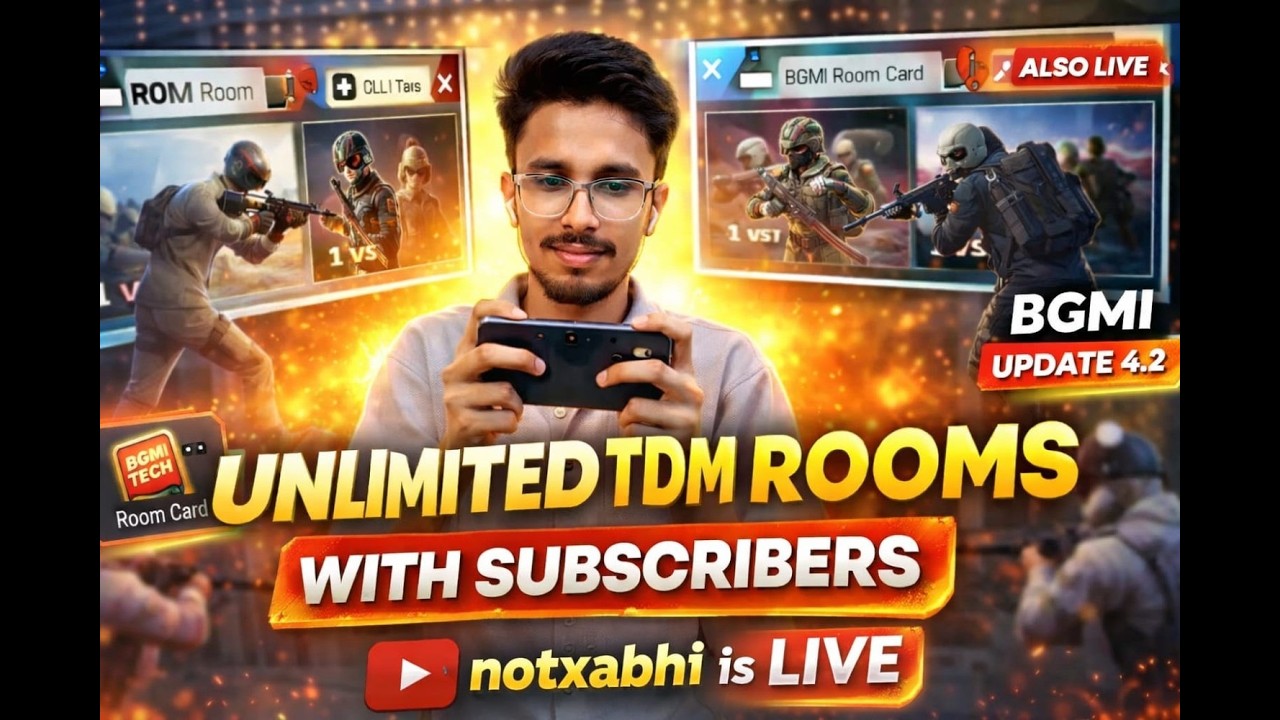 TDM ROOMS WITH NotxAbhi Is LiVE #trending #bgmi #pubg #gaming #livestreaming @live @gaming #tdm