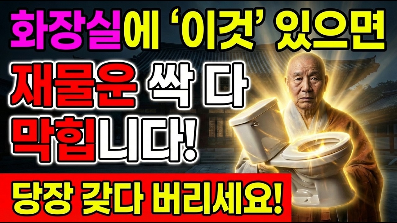 부자 되려면 화장실에 '이것' 당장 치우세요. 집안에 큰 우환이 생깁니다! | 금전운 풍수 사주 액막이 징조 부처님 가피