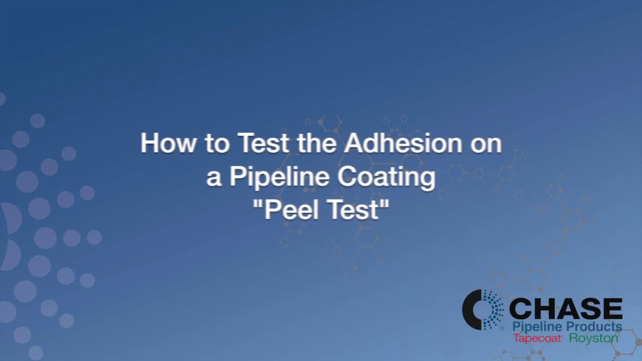 Testing the adhesion of a pipeline coating also know as 