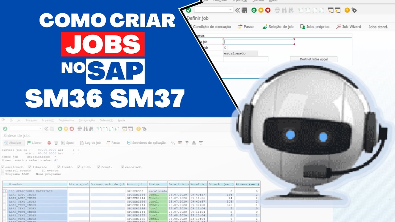 Criando Jobs / Execuções em Segundo plano no SAP SM36/SM37