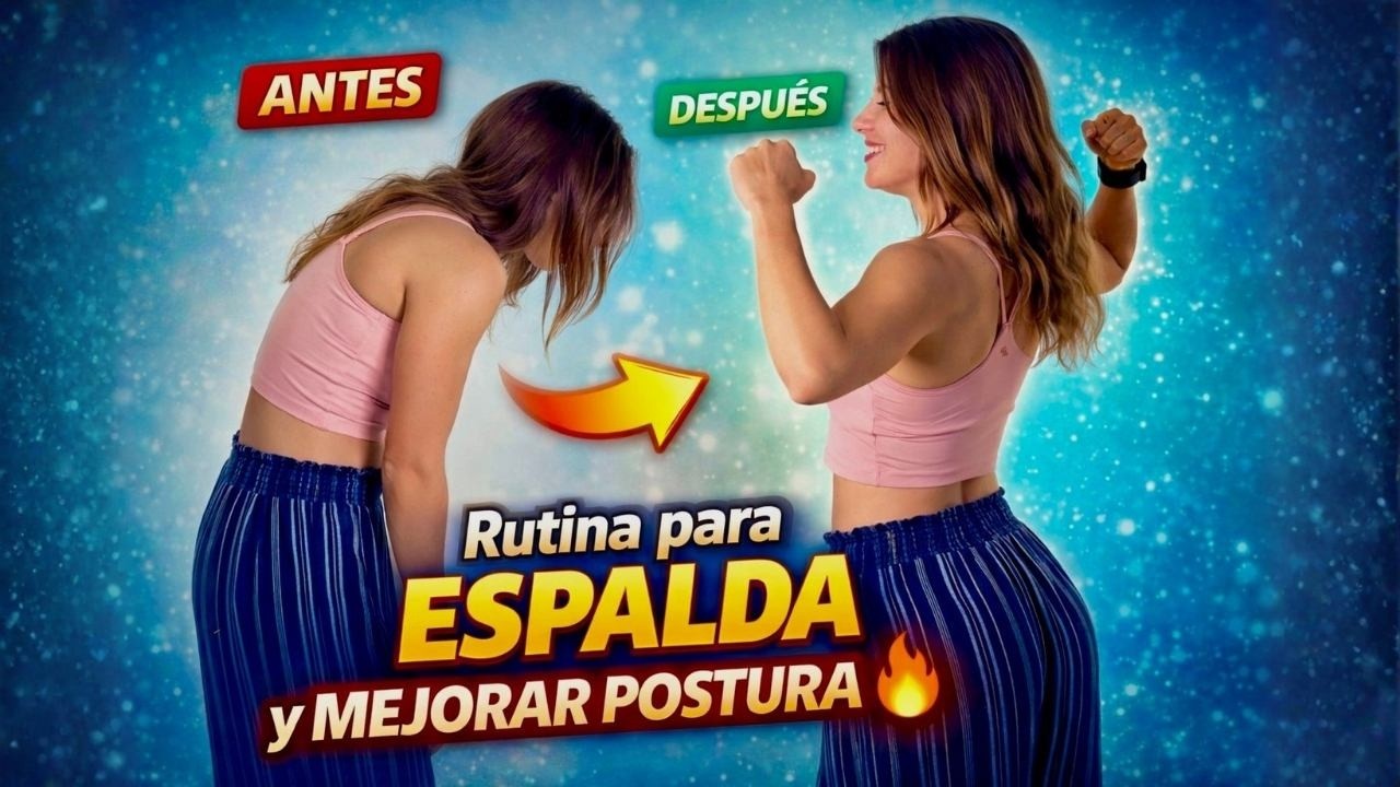 Rutina para ESPALDA y MEJORAR POSTURA | Entrena en casa