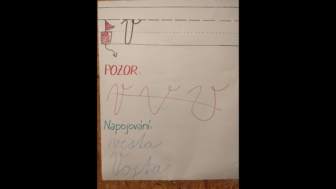 psací písmo v,V