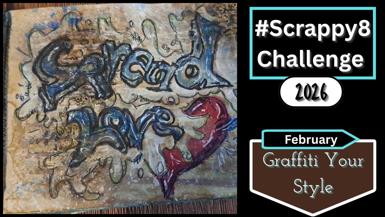 #scrappy8challenge | Mixed Media Layout| Graffiti Your Style