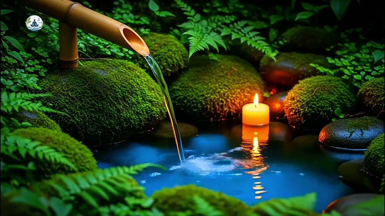 Peaceful Piano & Flowing Water Sounds | Calm Your Mind Naturally