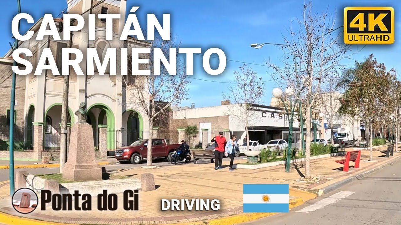 CAPITAN SARMIENTO 4K #driving TOUR virtual 2024 [PARAÍSO PARA UNA ESCAPADA] BUENOS AIRES - ARGENTINA