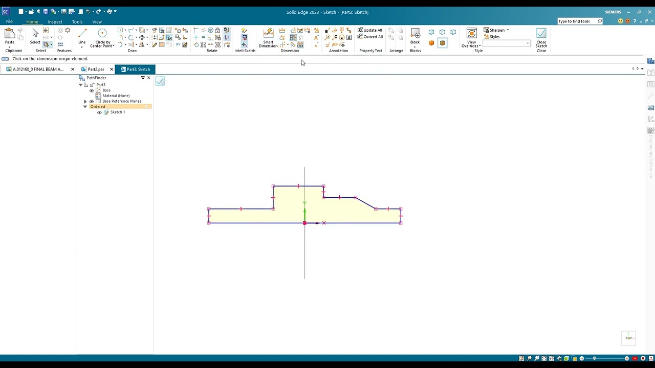 Solid edge tutorial for beginners | Simple use of revolve command