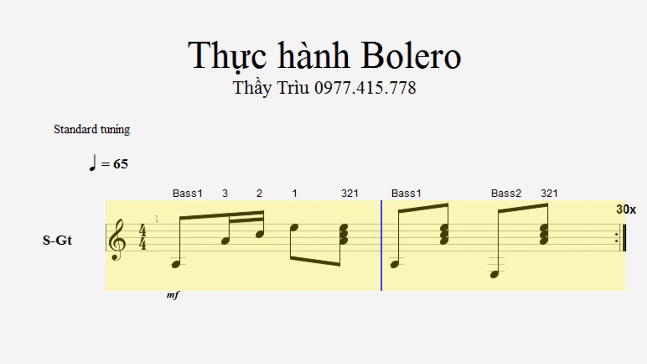 Thực h&agrave;nh Bolero