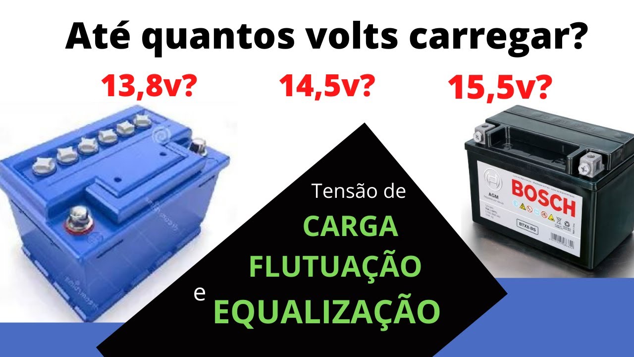 107 Qual Voltagem de Carga IDEAL p/ sua Bateria 12v? FLUTUAÇÃO e EQUALIZAÇÃO segundo manuais MC 06
