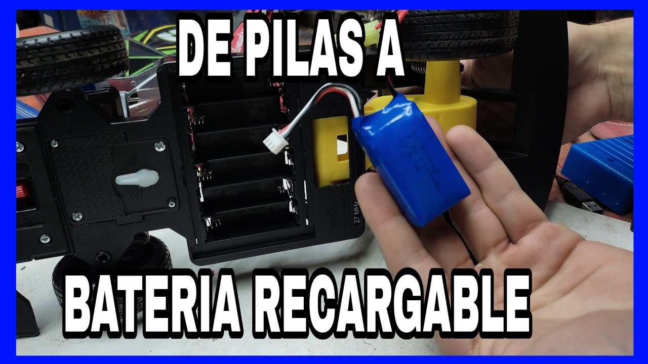 🛑DEJA DE USAR PILAS DESECHABLES en carros de control remoto y usa BATERÍAS DE LITIO RECARGABLES🛑