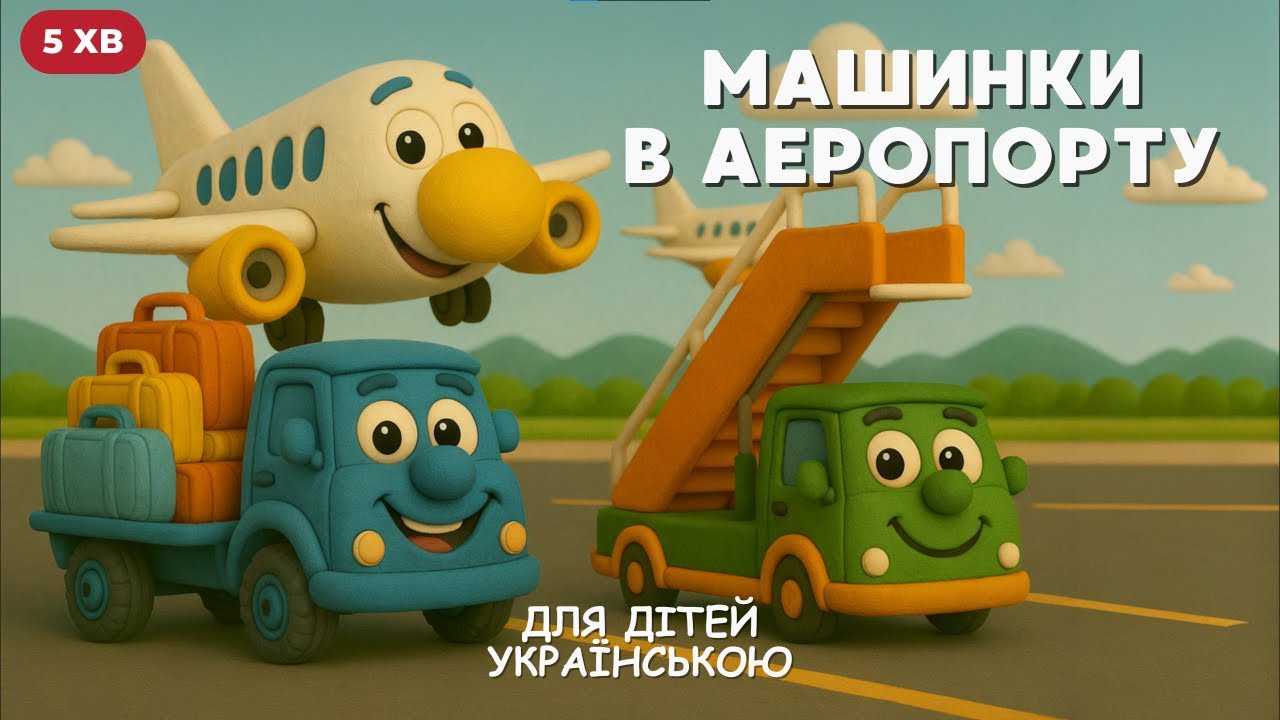 Машинки в аеропорту ✈️🚛🛫 | розвиваючий мультик українською мовою!