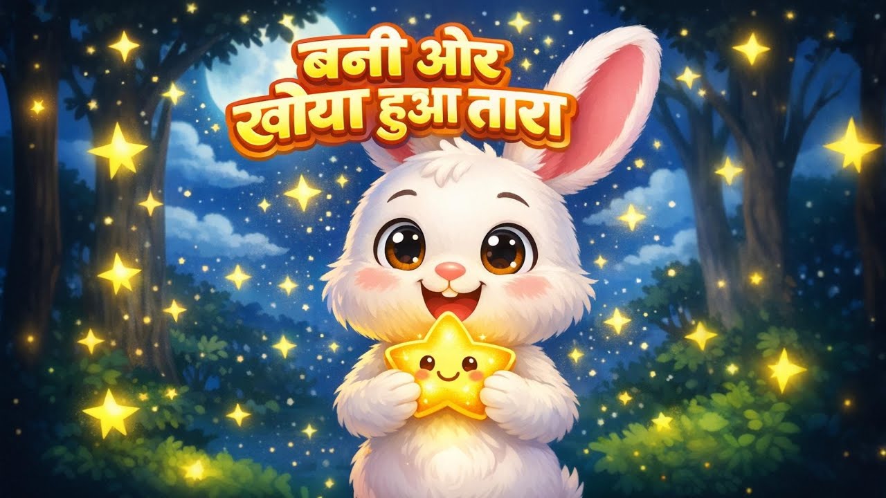 बनी और खोया हुआ तारा | बच्चों की जादुई कहानी 🐰⭐ | Hindi Cartoon Story