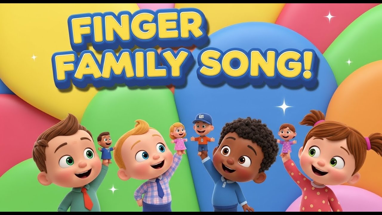 Finger Family Song 👨‍👩‍👧‍👦🎵 Fun Baby & Toddler Nursery Rhyme