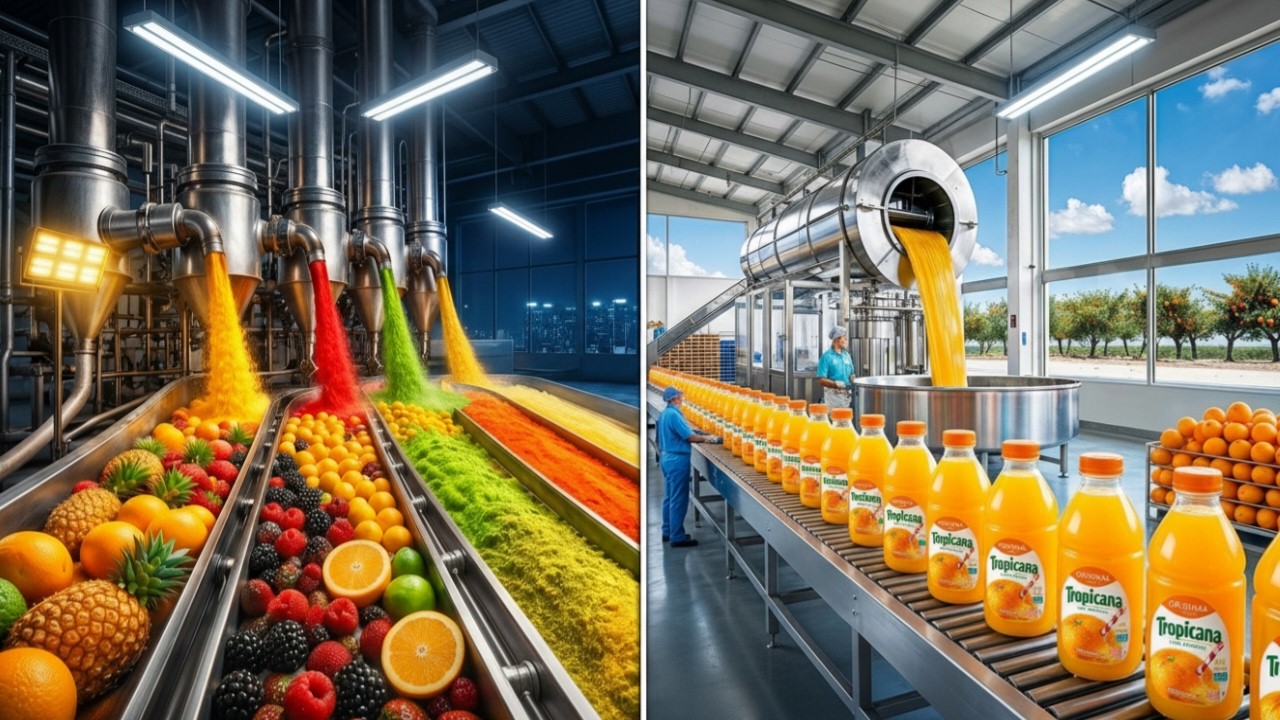 How Tang Is Made | Inside the Tang Powder Drink Factory | How Orange Juice Is Made In Factory
