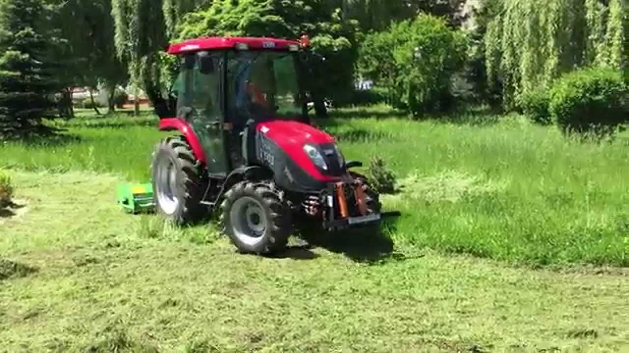 Ciągnik TYM T503 z kosiarką bijakową PERUZZO