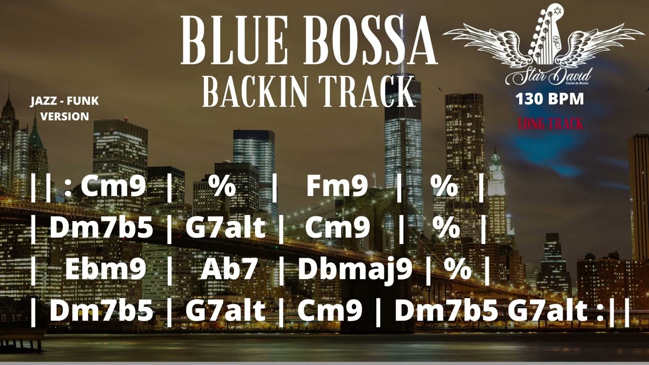 Blue Bossa  Backing Track  Jazz Funk in Cm