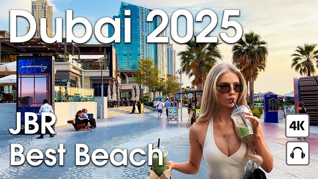 Dubai 🇦🇪 Amazing JBR, (Jumeirah Beach Residence) [4K] Walking Tour Compilation