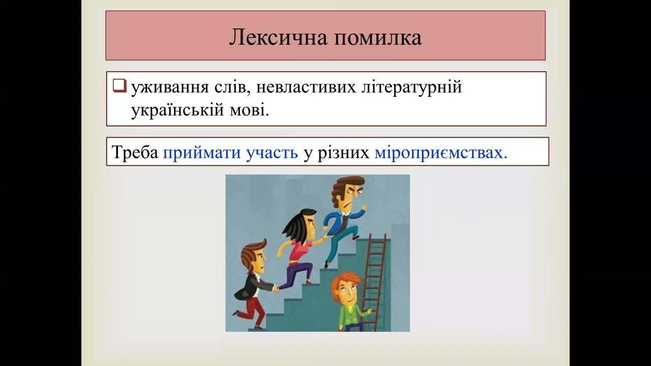 Лексична помилка  та умовне позначення її.Редагування речень , у яких допущено лексичні помилки