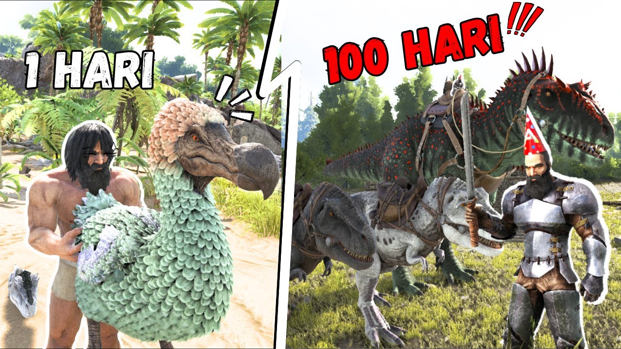 AKU BERTAHAN HIDUP 100 HARI DI ZAMAN PURBA - ARK Survival Evolved