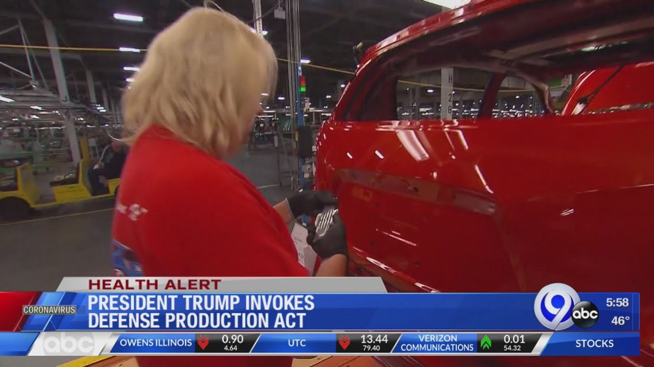 President Donald Trump moves to invoke Defense Production Act