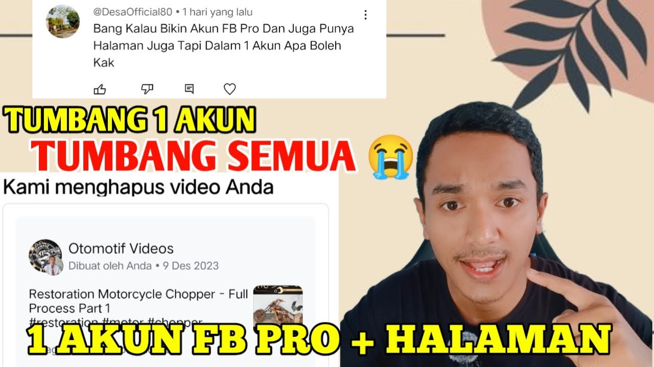 JANGAN !! Membuat halaman facebook pake satu akun Fb Pro utama