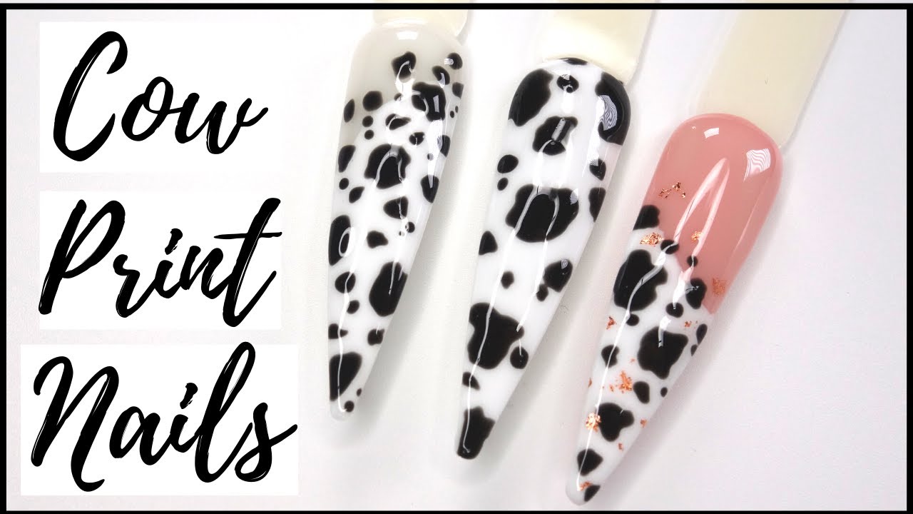 COW PRINT NAIL ART TUTORIAL | THE GEL BOTTLE INC | NAIL TRENDS 2020