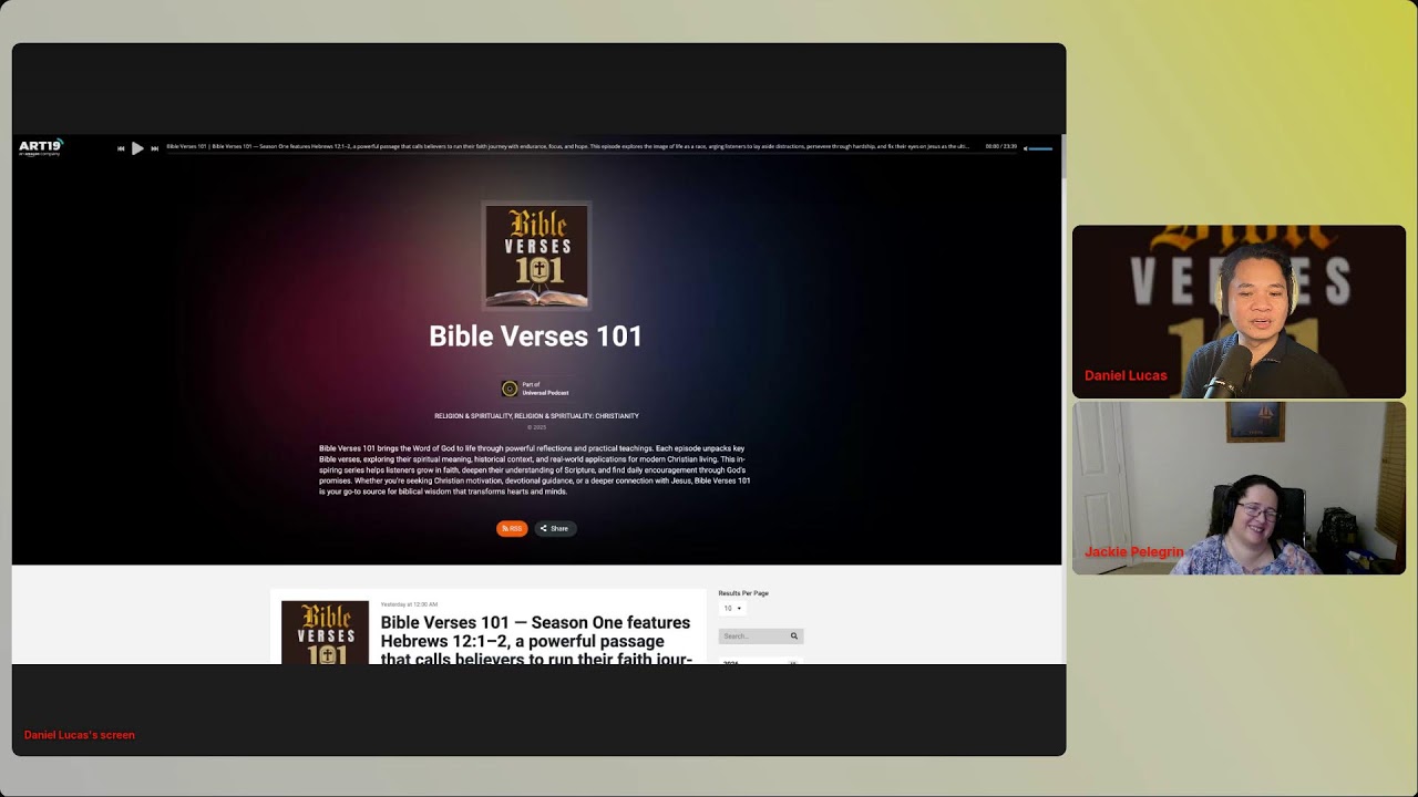 Bible Verses 101 in its first season, features Gospel of1 John 4:9-10.