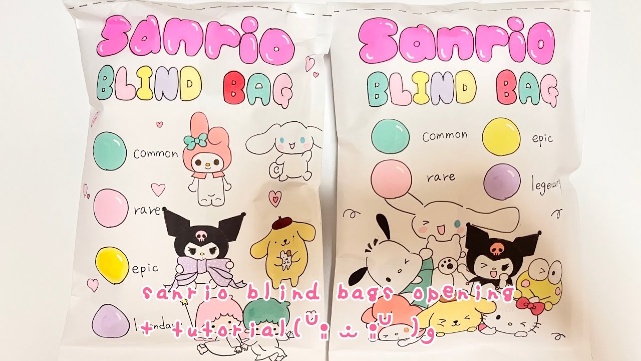 [💘blind bags asmr💘] sanrio blind bag opening + tutorial