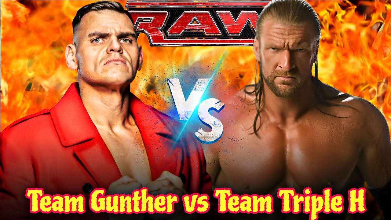 Team Gunther vs Triple H and Eddie Guerrero Team Three on Three Tag Team Match At Raw in WWE 2k25