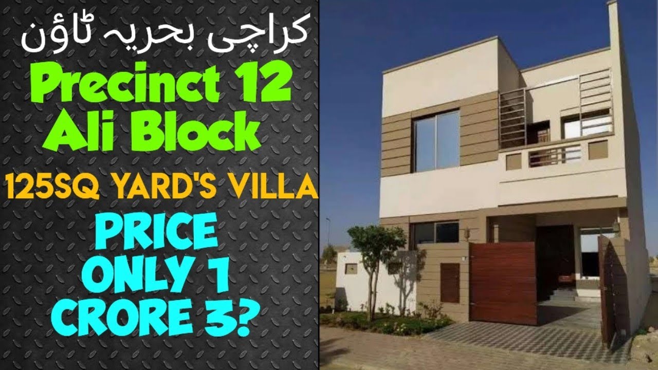 Bahria town Karachi Ali Block Villa 125Sqyrads Available for sale at Reasonable price 