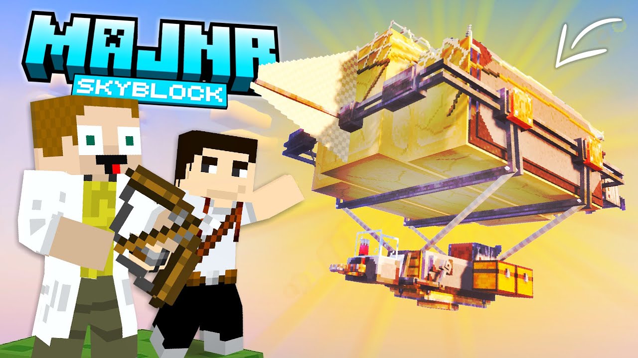 Máme NEJLEPŠÍ VZDUCHOLOĎ na Majnr Skyblock! 💪😁 + návštěva u @Cuky2222 a @GEJMR