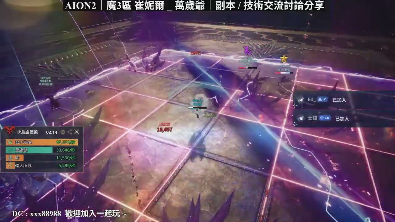 AION2｜今晚拓荒聖域八人副本 弓星視角!!