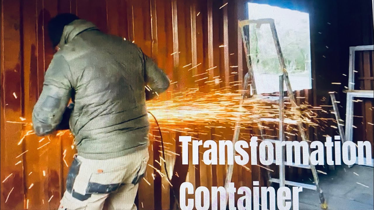 Timelapse  : Aménager un container en home gym 💥💥(fenêtres ,portes isolation je vous montre tout )