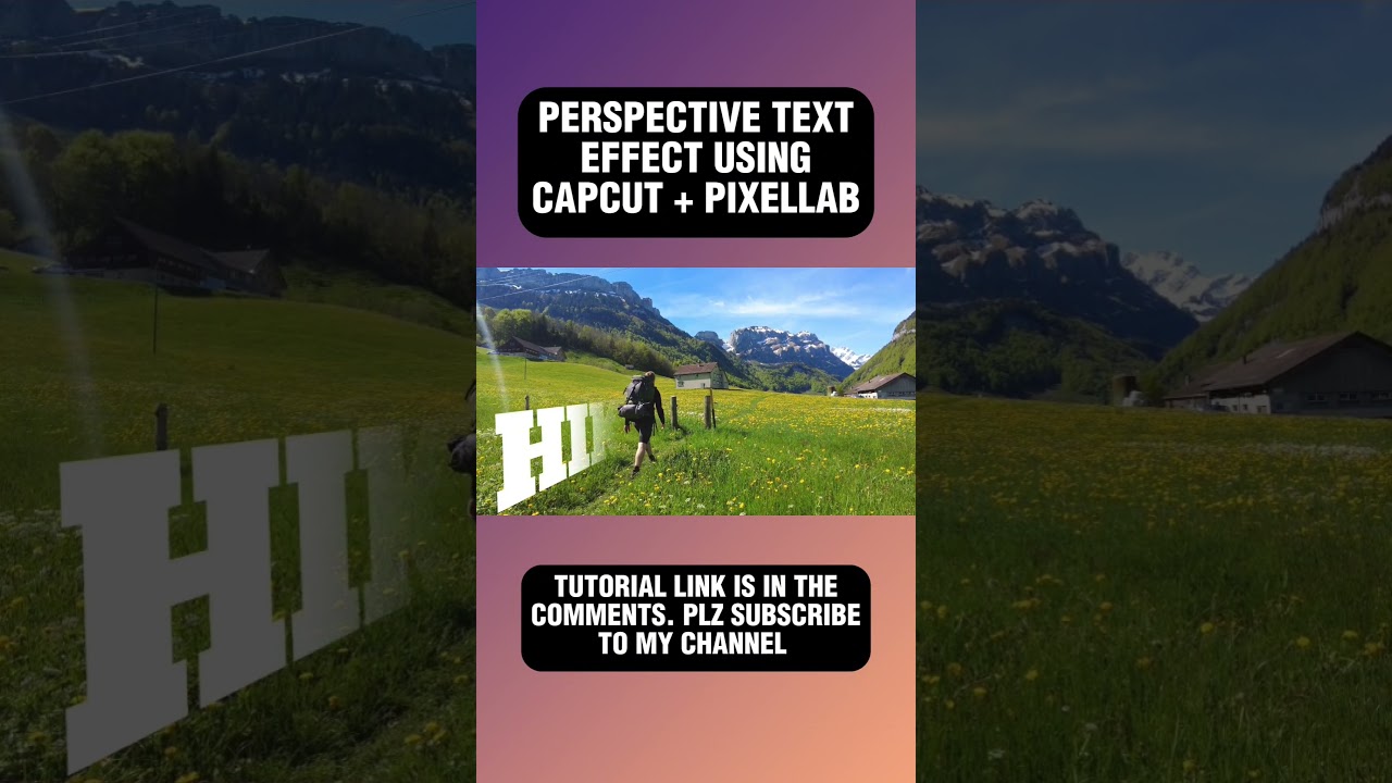Reveal Perspective Text as You Walk | #capcut #pixellab #texteffect