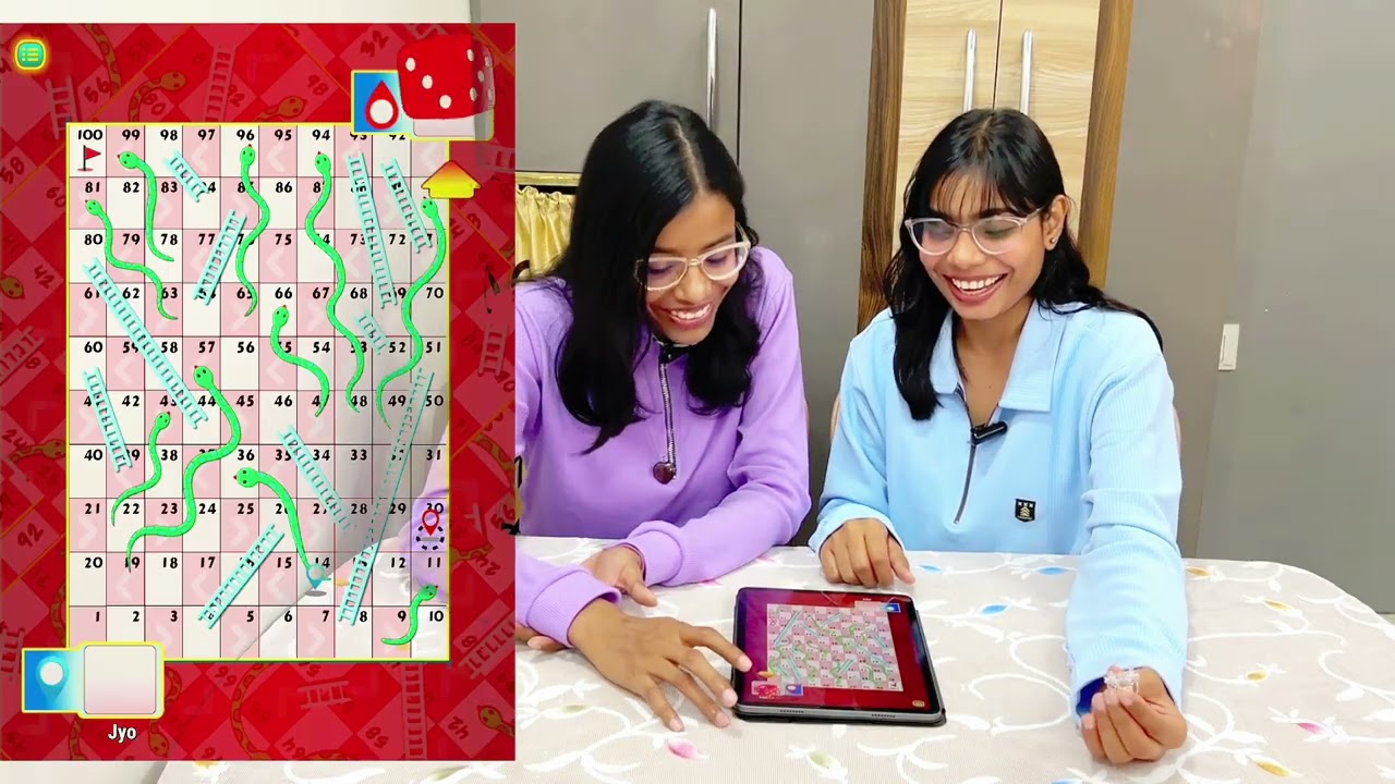 SNAKE & LADDER CHALLENGE 🐍🎲 | Hima vs Jyo &ndash; Who Will Win? 🤯
