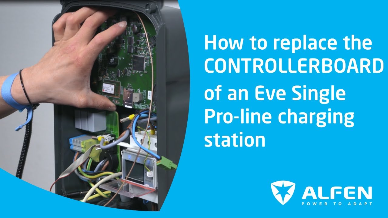 How to replace the CONTROLLERBOARD of an Alfen Eve Single Pro-line charging station