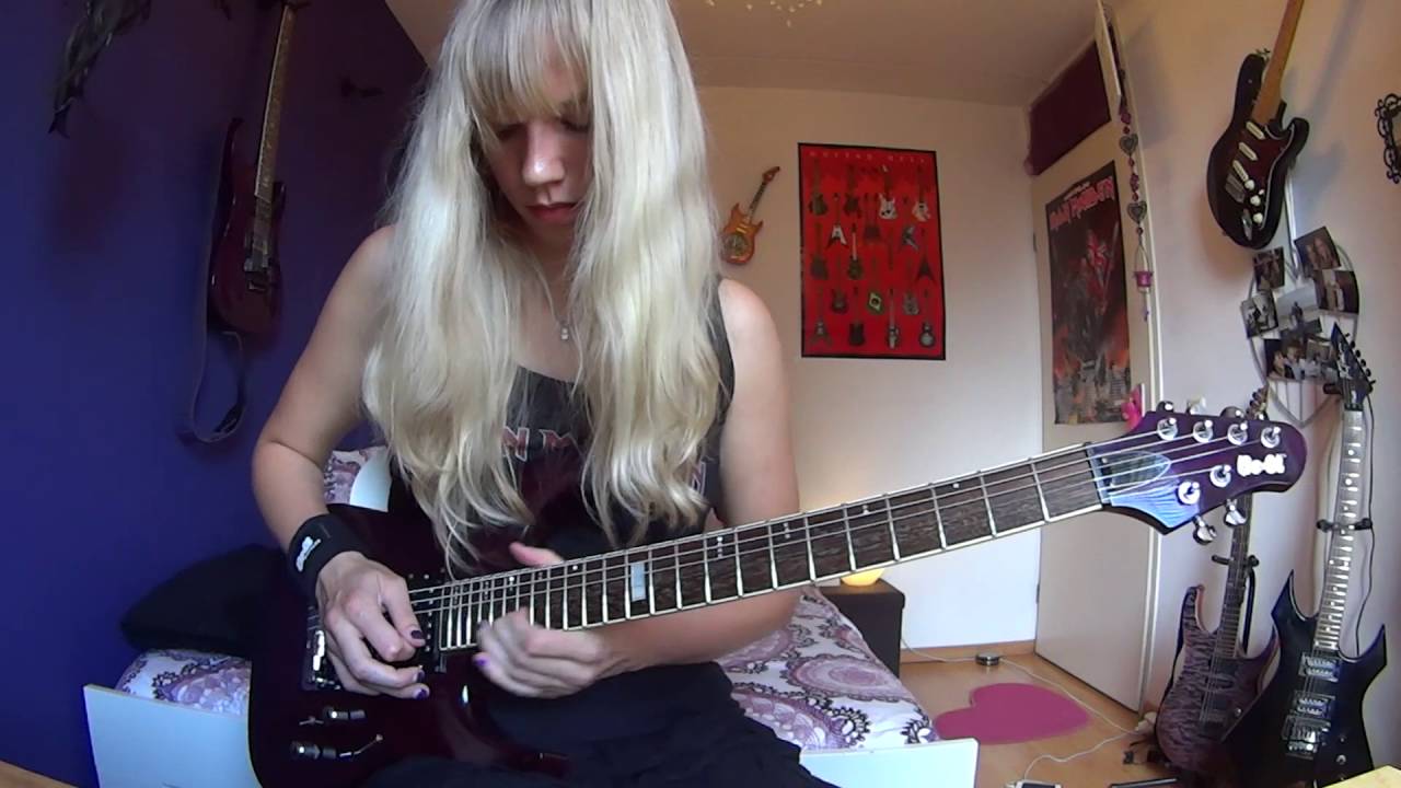 Iron Maiden - Wasted Years guitar cover by Simone van Straten