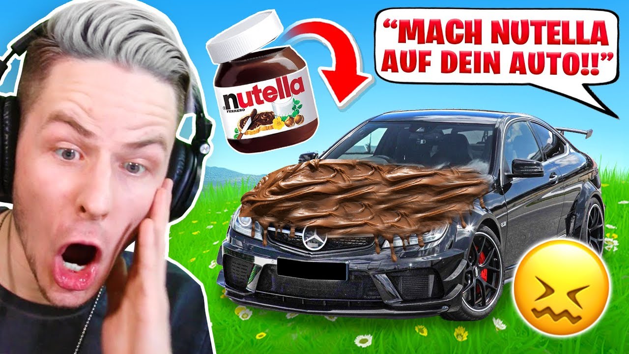 WENN ich DU WÄRE.. C63s AMG mit NUTELLA einschmieren!